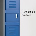 zoom renfort de porte Vestiaire biplace 2 casiers monobloc - H1.95m - L30cm