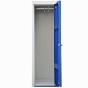 Vestiaire biplace 6 casiers monobloc bleu- H1.95m - L30cm